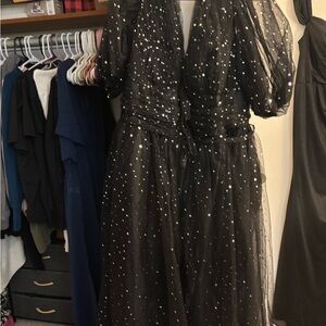 Elegant Black Sequin Dress